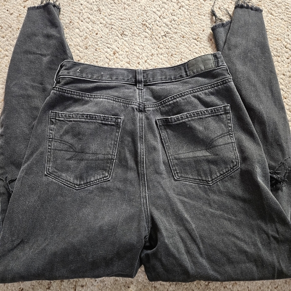 American Eagle Destroyed Black Jeans size 4 Regular - Picture 5 of 6